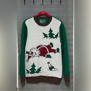 Men’s Ugly Christmas Sweater size Medium color green